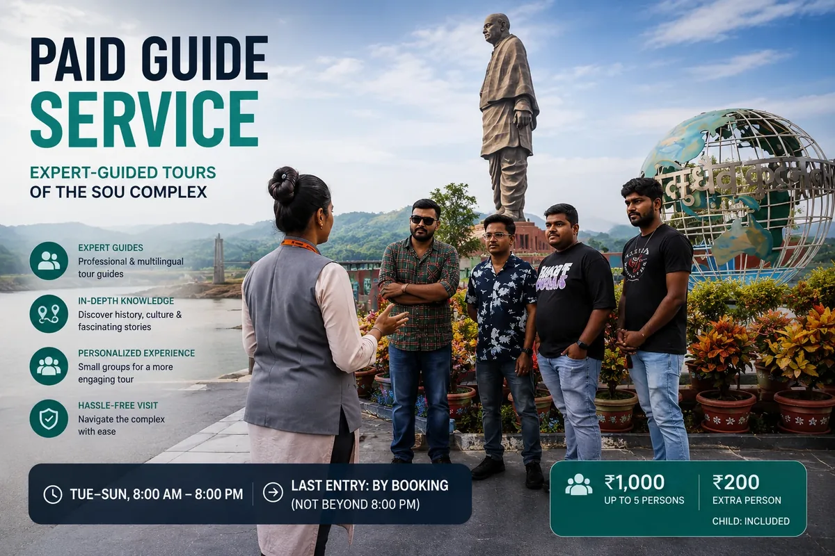 Paid Guide Service at Statue of Unity — key info at a glance